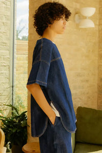 L.F. Markey Bose Denim Chambray Top - The Mercantile London