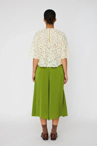 Stella Nova Soft Yellow Lace Top - The Mercantile London