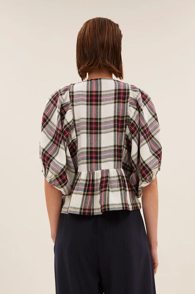 By-Bar Avelon Tartan Check Blouse - The Mercantile London