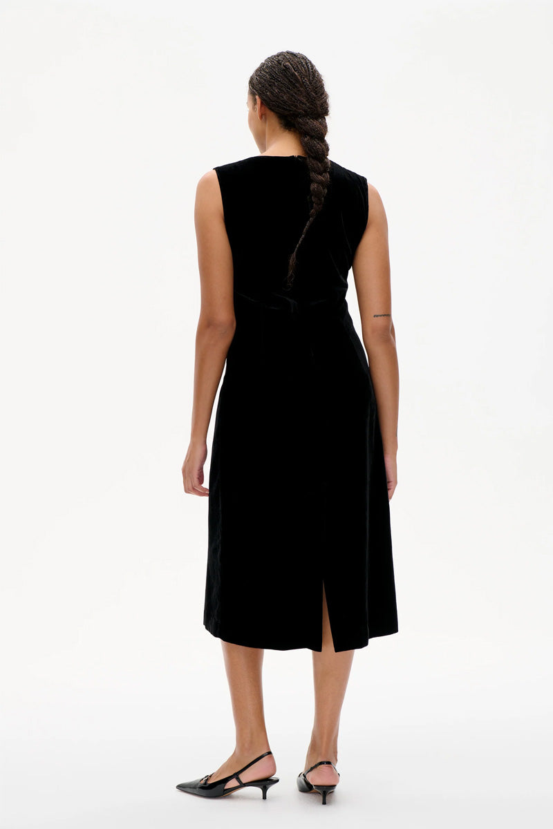Baum Und Pferdgarten Ajka Black Velvet Dress - The Mercantile London