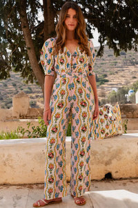 Pink City Prints Gabi Vintage Bouquet Trousers - The Mercantile London