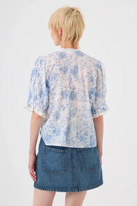 Chicosoleil Old-Fashioned Rose Ruffle Blouse - The Mercantile London