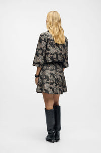 Object Juna Floral Jacquard Mini Skirt - The Mercantile London