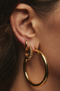 Luv AJ Amalfi Gold Tube Hoops - The Mercantile London