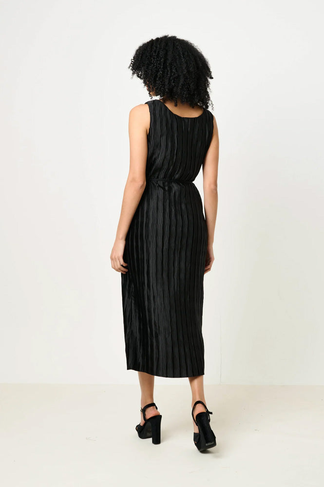 Louche Lumina Black Pleated Dress