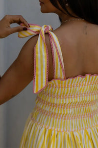 Dilli Grey Yasmin Yellow Candy Stripe - The Mercantile London