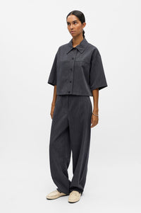 Object Ivalo Grey Wide Barrel Leg Trousers - The Mercantile London