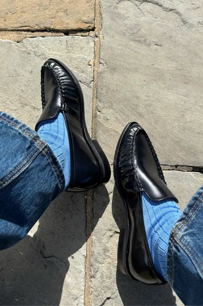 Billi Bi Polido Black Pointed Loafers - The Mercantile London