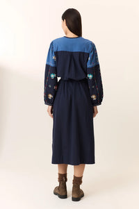 Leon & Harper Ruoki Blue Dress - The Mercantile London
