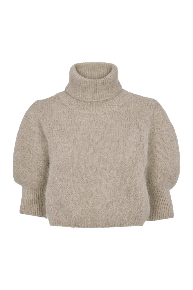 American Dreams Piro Light Taupe Rollneck Jumper - The Mercantile London