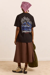 Damson Madder Nature Bathing Black T-Shirt