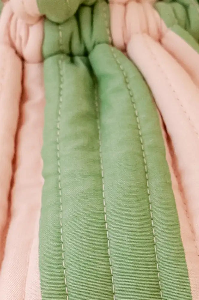 TBCo Green Stripe Cotton Wash Bag
