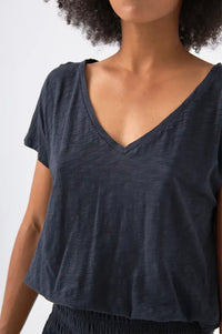 Chicosoleil Roxy Dark Charcoal T-Shirt - The Mercantile London
