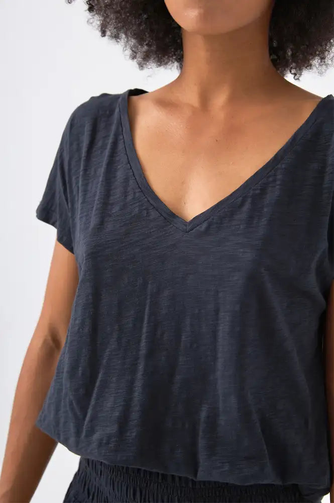 Chicosoleil Roxy Dark Charcoal T-Shirt - The Mercantile London