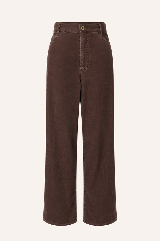Sessùn Velvet Cruise Coffee Trousers - The Mercantile London
