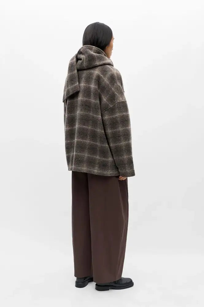 Object Maise Carafe Check Scarf Jacket