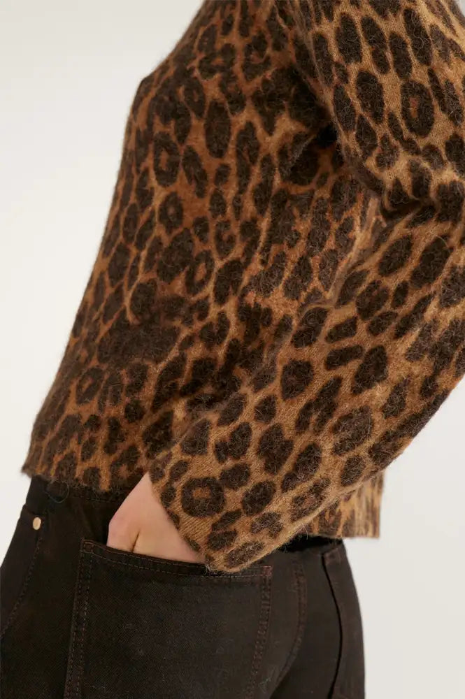 Numph Riette Tigers Eye Leopard Jumper