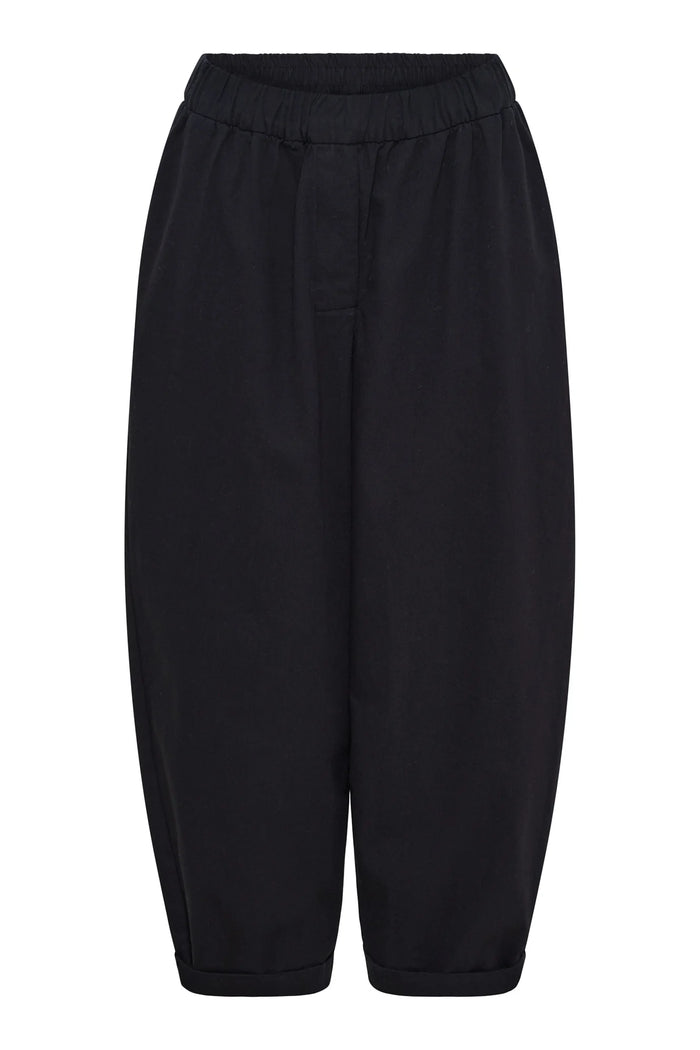 Anne Mi Flora Black Barrel Trouser