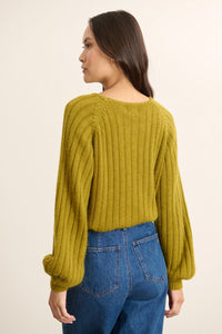 Garance Timothe Olive Knitted Jumper - The Mercantile London