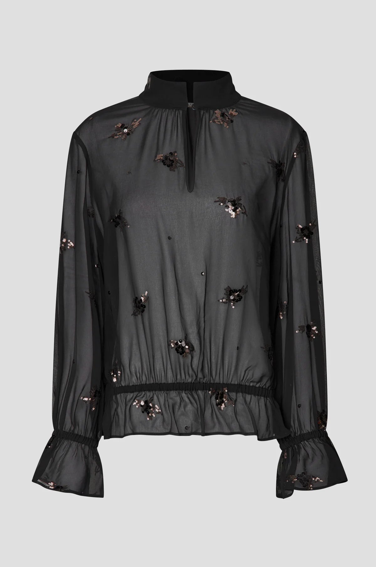 Second Female Luma Black Sequin Blouse
