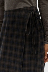 Object Soley Reese Carafe Check Midi Wrap Skirt
