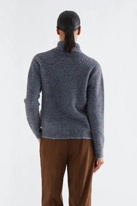 Compania Fantastica Blue And Brown Striped Knitted Cardigan