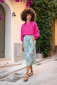 Zen Ethic Sandra Beaulieu Printed Skirt - The Mercantile London