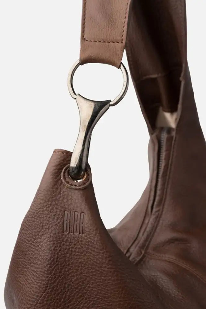Biba Jackpot Dark Brown Leather Shoulder Bag