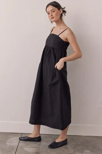 Amente Black Cami Midi Dress