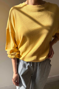 Le Bon Shoppe Pointelle Core Deep Yellow Sweatshirt