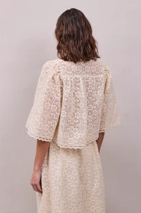 Faune Jean Oyster Lace Top - The Mercantile London