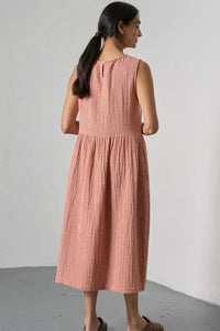 Bibico Elaine Rust Check Dress - The Mercantile London