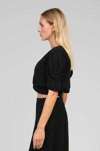 An'ge Sadouma Black Twisted Top - The Mercantile London