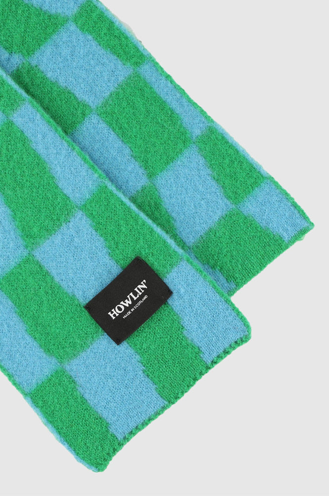 Howlin' Green Delight Mini Checkerboard Scarf - The Mercantile London