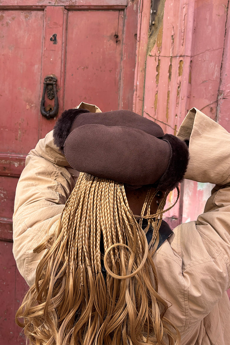 Beck Söndergaard Doa Chocolate Torte Shearling Mittens - The Mercantile London