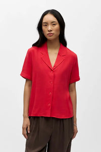 Object Sanne Poinsettia Linen Shirt - The Mercantile London
