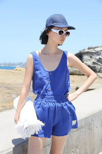 L.F. Markey Basic Cobalt Linen Shorts
