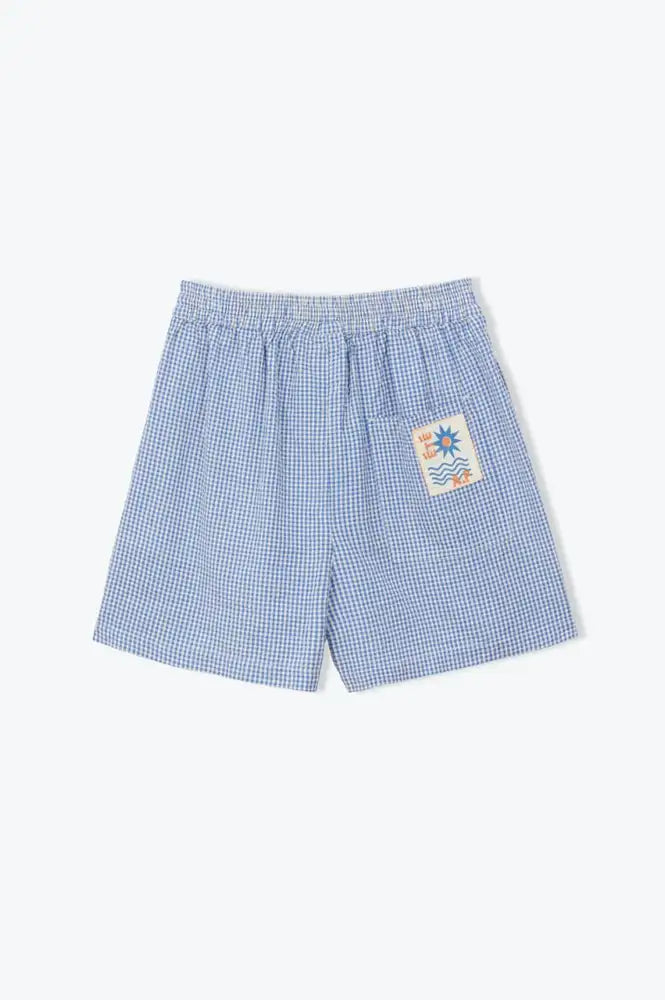 A.P Vichy Cobalt Gingham Shorts - The Mercantile London