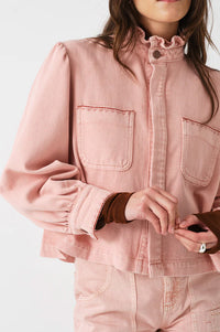 Seventy + Mochi Ziggy Peony Pink Cropped Jacket - The Mercantile London