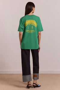 Damson Madder Daily Rituals Green Graphic T-Shirt - The Mercantile London