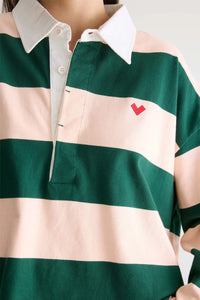 Bellerose Felito Bottle Green Stripe Polo Top