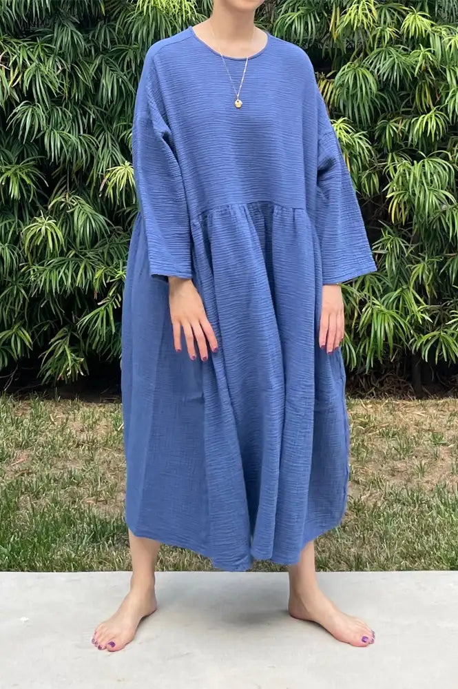 April Meets October Ocean Blue Picnic Dress