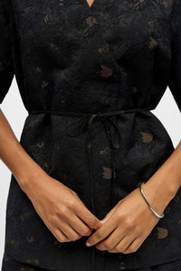 Object Lovia Jacquard Wrap Blouse - The Mercantile London