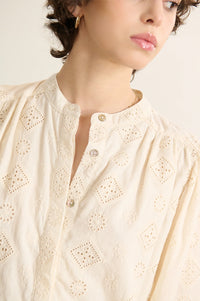 Garance Ketty Ecru Broderie Anglaise Blouse