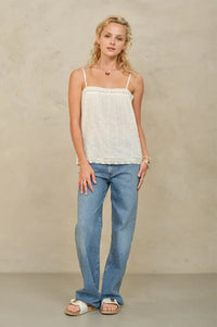 M.A.B.E Alli Ecru Embroidered Camisole