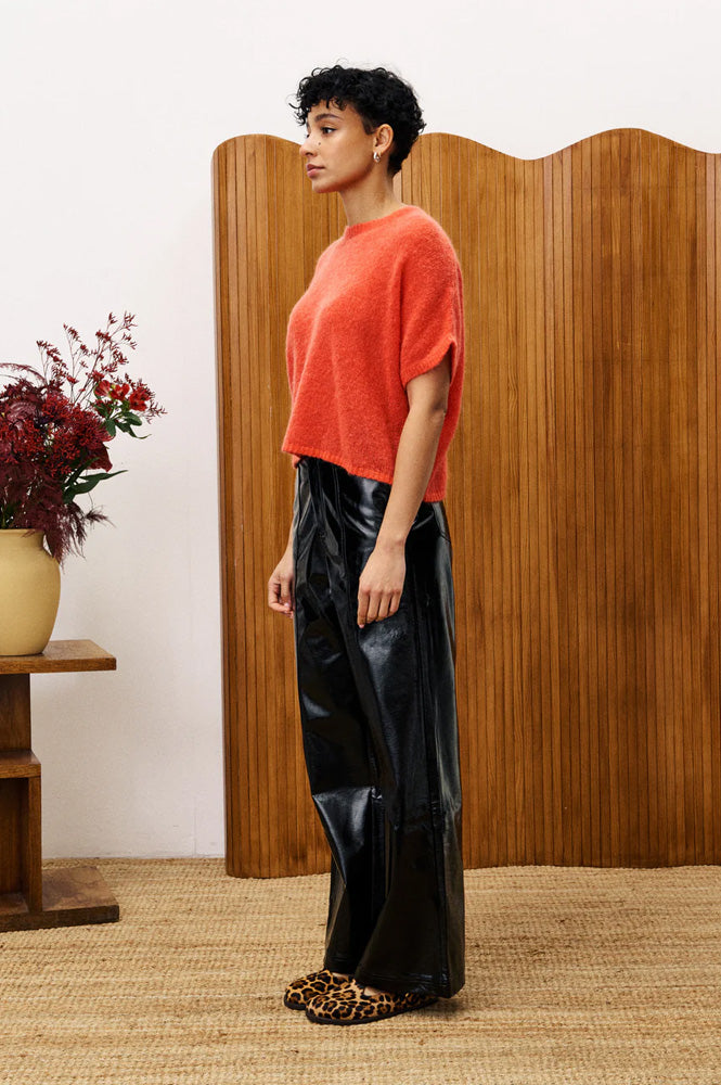 FRNCH Red Diamond Sleeveless Sweater - The Mercantile London