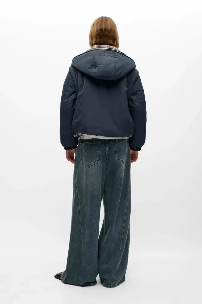 Object Timia Reversible Macadamia Check & Raven Puffer Jacket