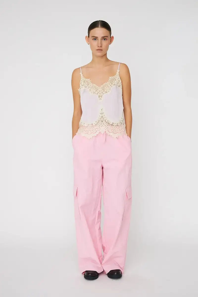 Stella Nova Light Purple Delicate Lace Top - The Mercantile London