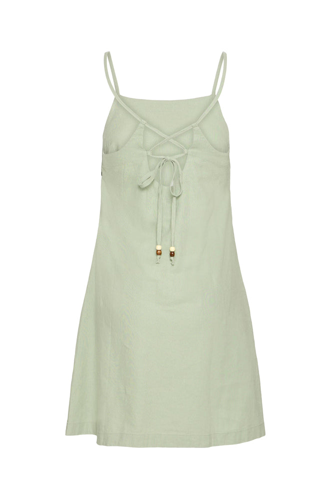 ICHI Linno Sage Mini Dress - The Mercantile London