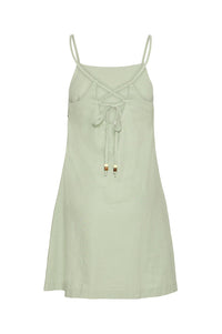 ICHI Linno Sage Mini Dress - The Mercantile London